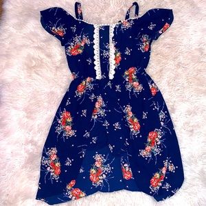 Romper with attached skirt